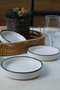 Hermia Juego de salseras de gres cerámico Blanco mate (6 piezas)